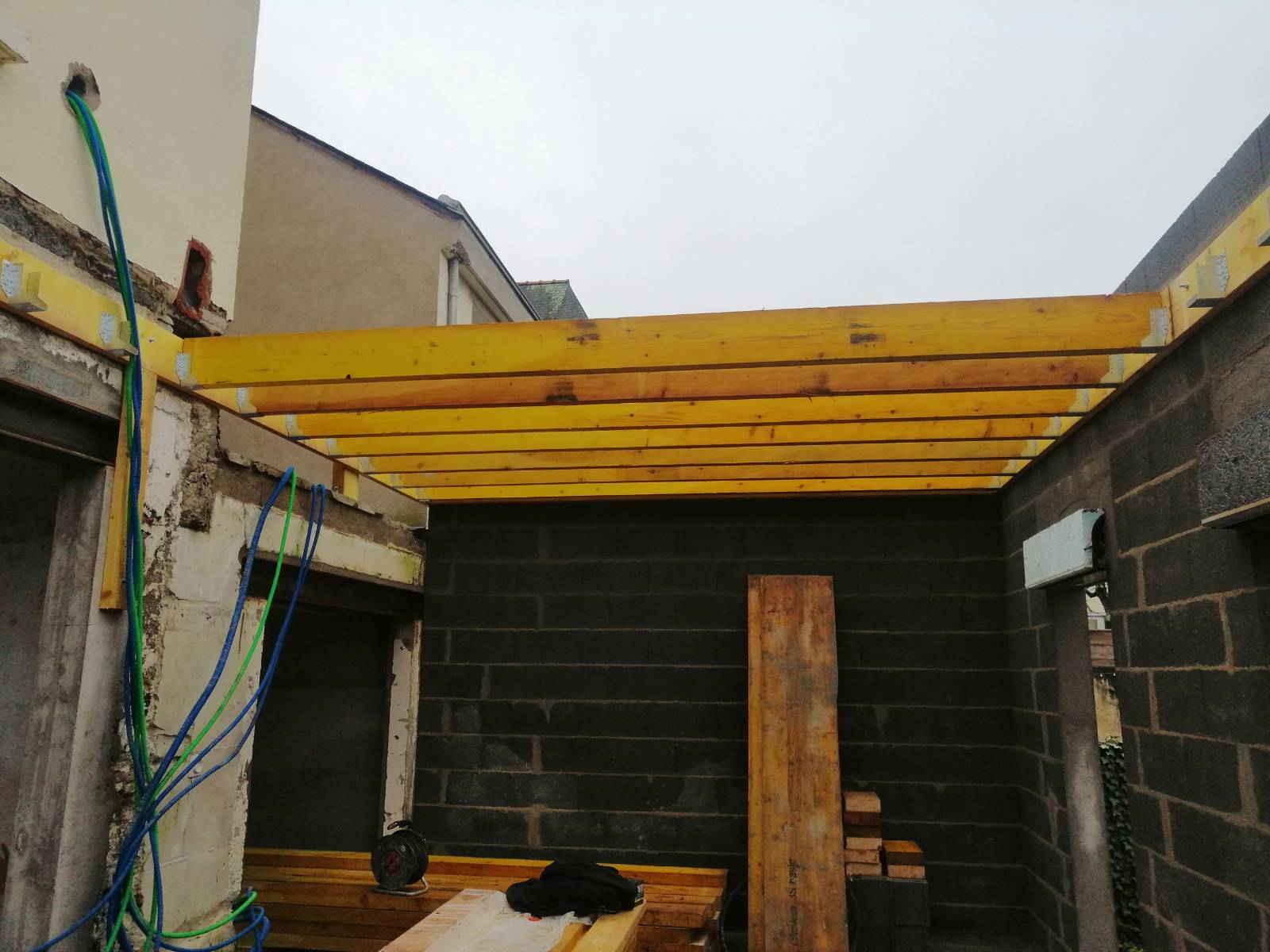 Extension ossature bois Angers